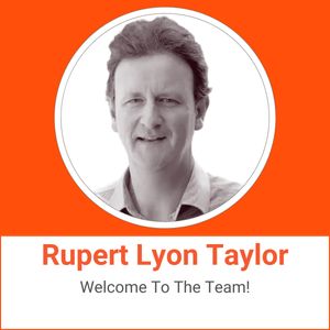 Graphic with a black and white photo of Rupert Lyon Taylor