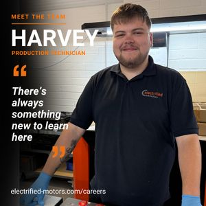 Picture of a Harvey Date Production Technician at Electrified Motors